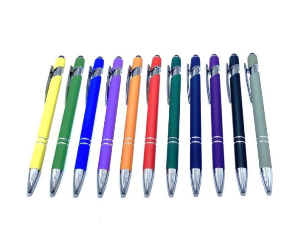 Gekleurde balpen met touchscreen tip