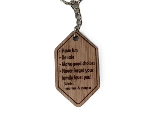 Houten sleutelhanger