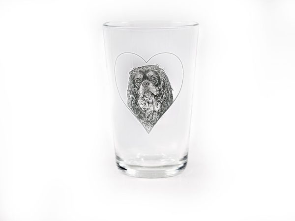 Glas met gegraveerde foto