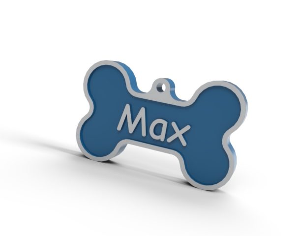 3D geprint hondenpenning