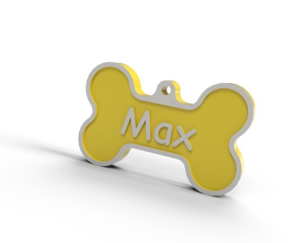 3D geprint hondenpenning