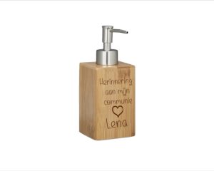 Zeepdispenser gepersonaliseerd