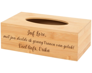 Gepersonaliseerde tissuebox