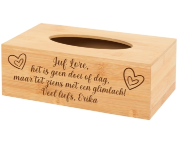 Gepersonaliseerde tissuebox