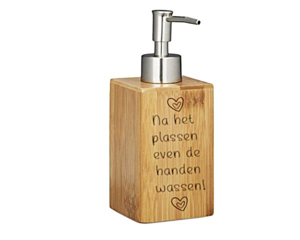 Zeepdispenser gepersonaliseerd