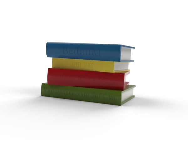 Boekenpotje met gepersonaliseerde tekst