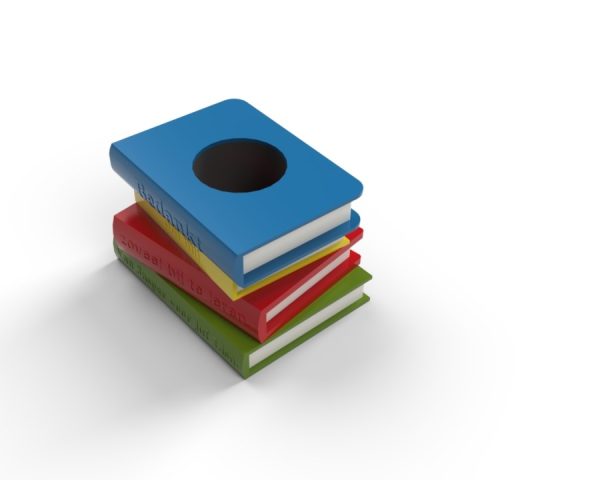 Boekenpotje met gepersonaliseerde tekst