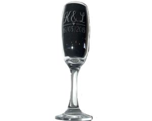 Gegraveerd champagneglas