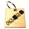 Houten gegraveerde sleutelhanger