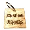 Houten gegraveerde sleutelhanger