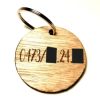 Houten gegraveerde sleutelhanger