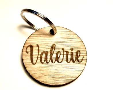 Houten gegraveerde sleutelhanger